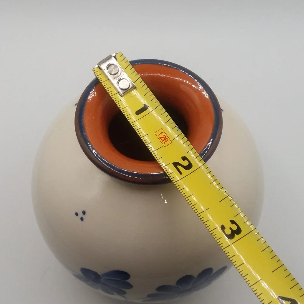 VTG Bulle Dubuis Bosshard Crane Peacock Blue Small Vase 4